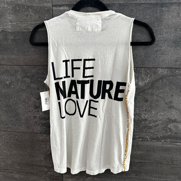 FREECITY Women's Str8up Golden Pins Sleeveless T-Shirt, Magical White Rabbit, NW - Picture 9 of 10